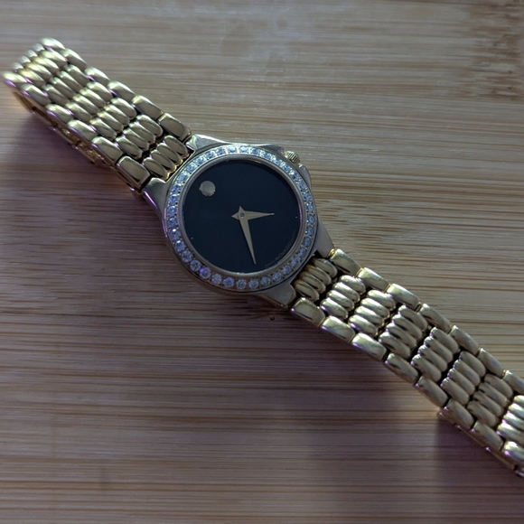 Movado Diamond Watch Women's Gold Vintage $1995 - Picture 2 of 12